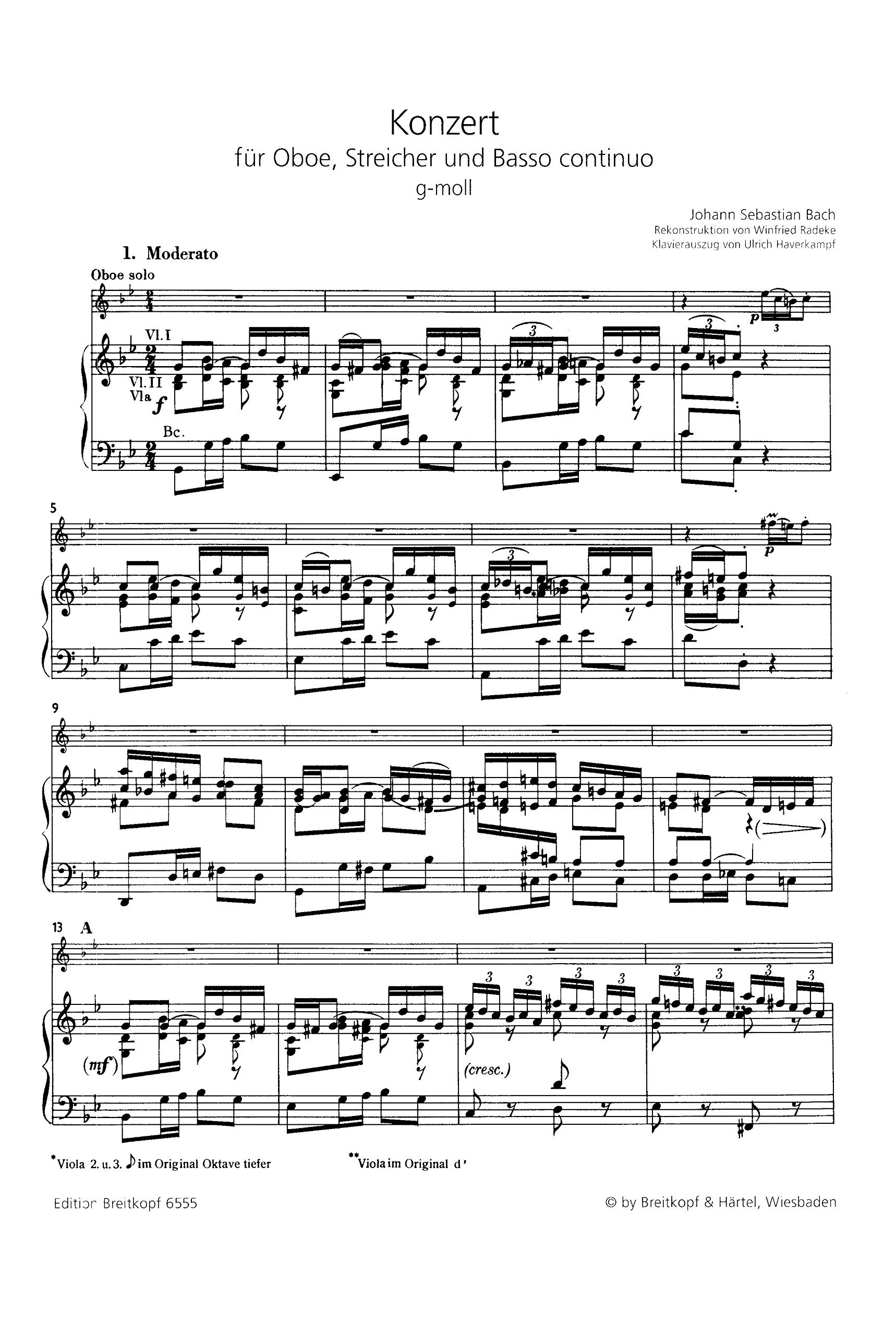 (未使用･未開封品)バッハ : 協奏曲 ト短調 コンチェルト (オーボエ、ピアノ) ブライトコプフ出版 Amazon | バッハ : 協奏曲 ト短調 コンチェルト (オーボエ、ピアノ